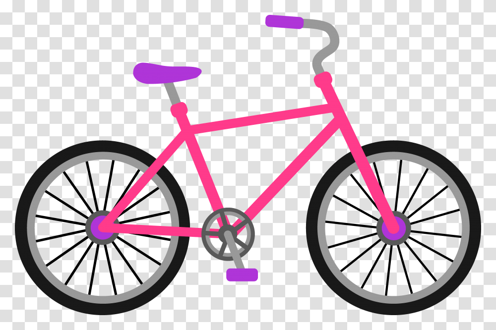 Girl On Bicycle Clipart Inside Bicycle Clip Art, Vehicle, Transportation, Bike, Wheel Transparent Png