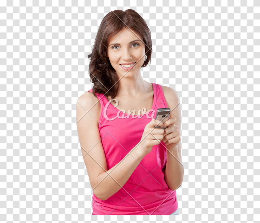 Girl On Cell Phone Indian Excited Woman, Mobile Phone, Electronics, Person, Female Transparent Png