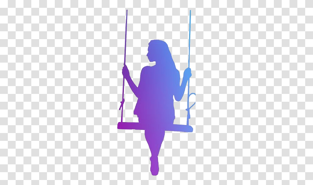 Girl On Swing Background Girl In A Swing Silhouette, Outdoors, Leisure Activities, Animal, Water Transparent Png