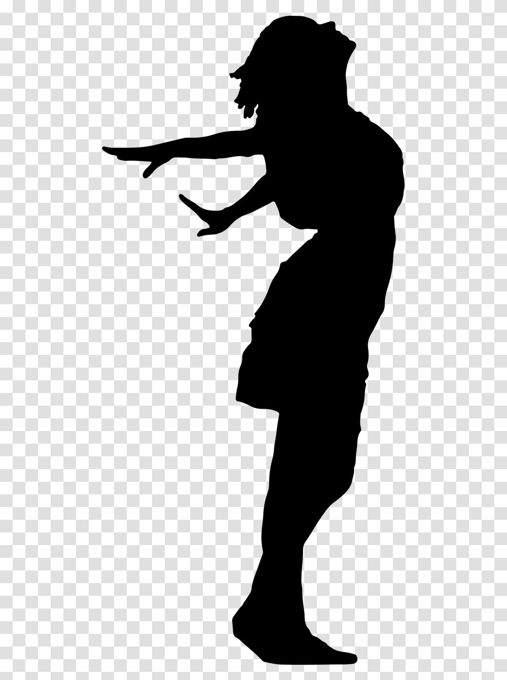 Girl Open Arms Silhouette, Gray, World Of Warcraft Transparent Png