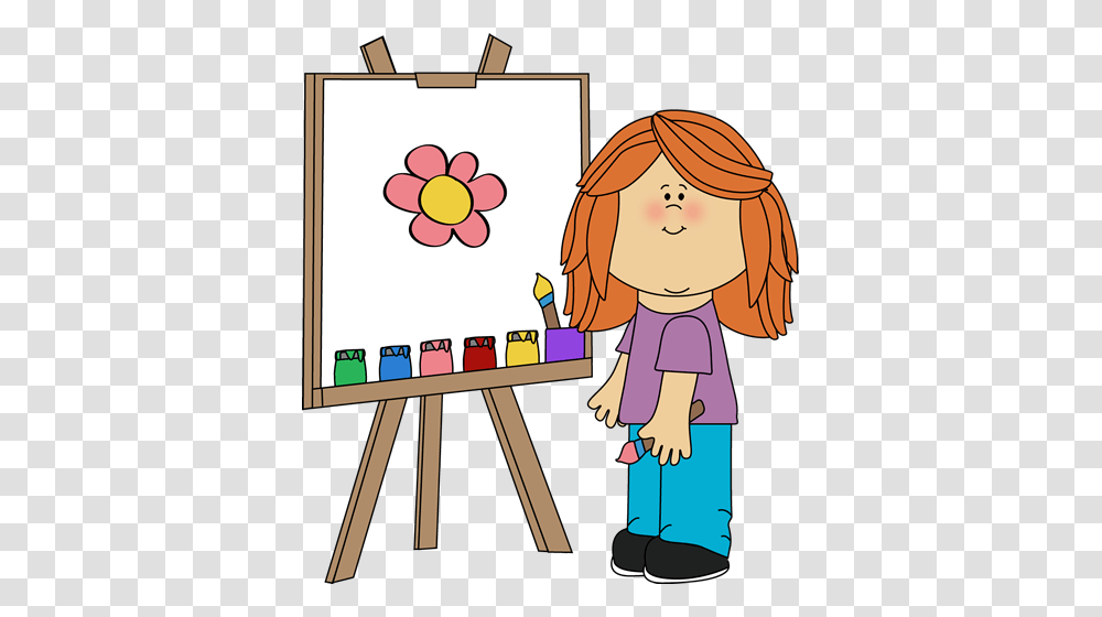 Girl Painting On Easel Ms Evannes Imagination Station, Female, Bag, Canvas Transparent Png