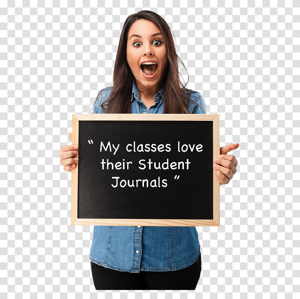 Girl, Person, Human, Blackboard Transparent Png