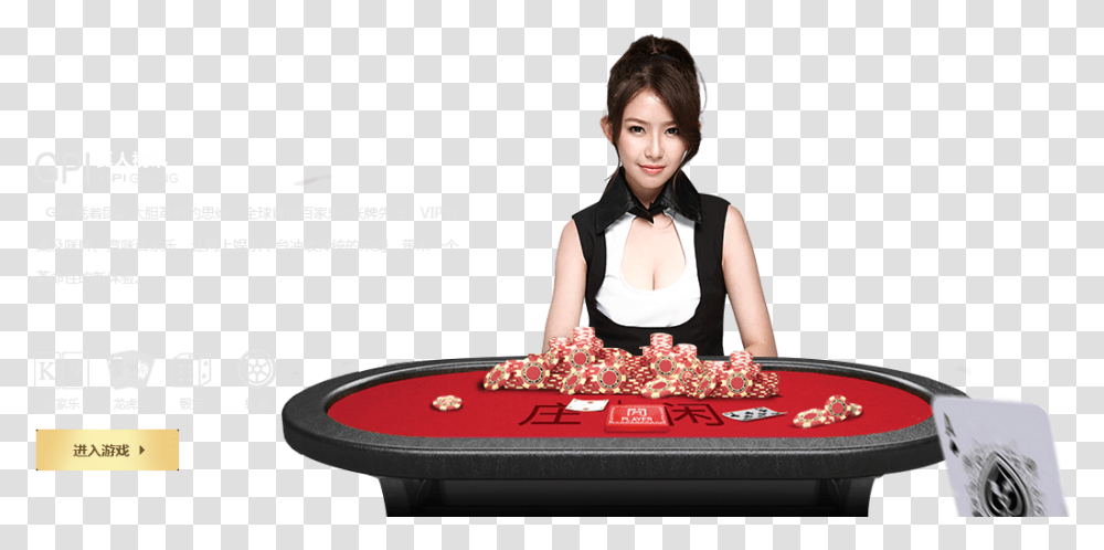 Girl, Person, Human, Gambling, Game Transparent Png