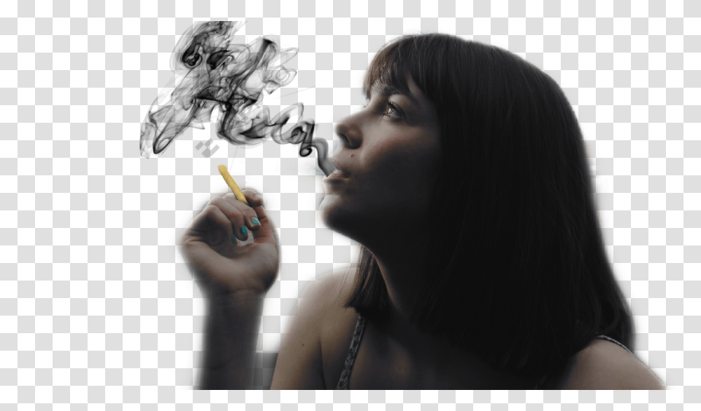 Girl, Person, Human, Smoke, Finger Transparent Png
