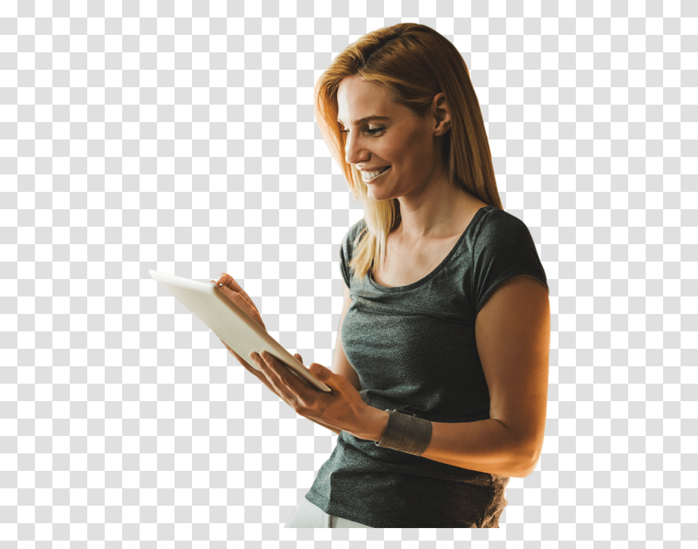 Girl, Person, Reading, Sleeve Transparent Png