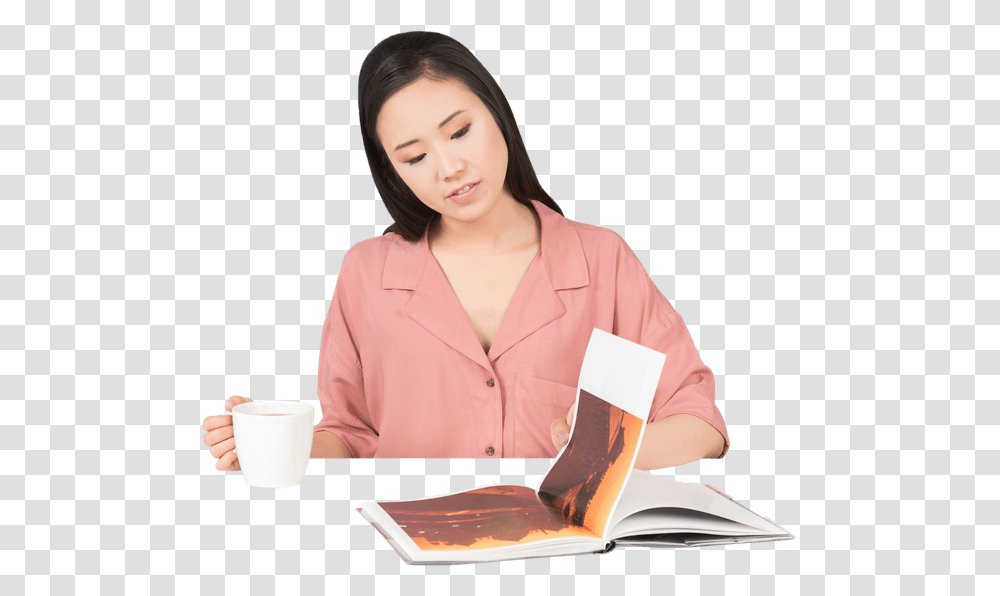 Girl, Person, Reading, Sitting, Female Transparent Png