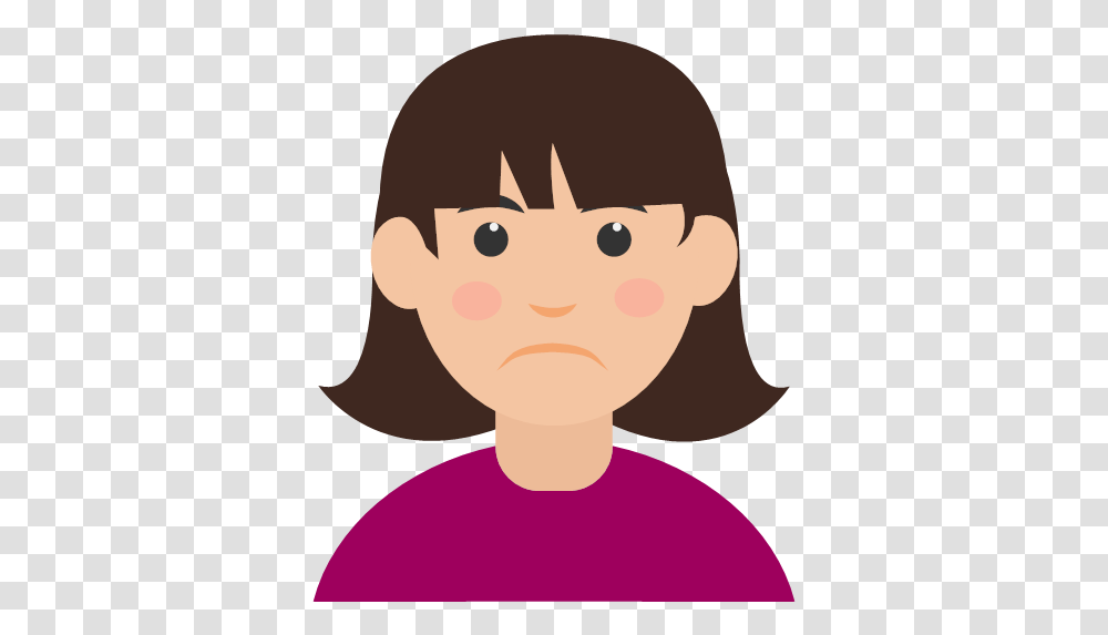 Girl Person User Woman Icon, Face, Clothing, Apparel, Head Transparent Png