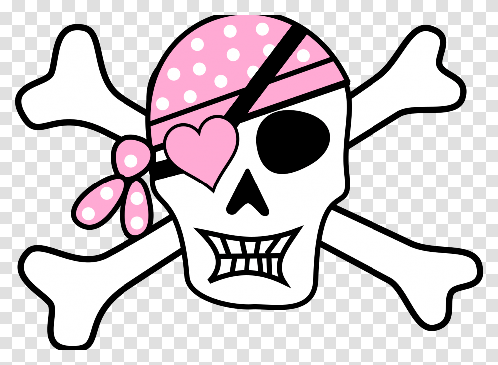 Girl Pirate Skull And Crossbones, Label, Sticker, Axe Transparent Png