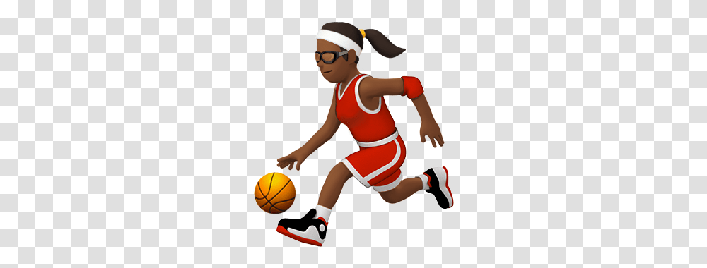 Girl Playing Basketball Emoji, Person, Human, People, Soccer Ball Transparent Png
