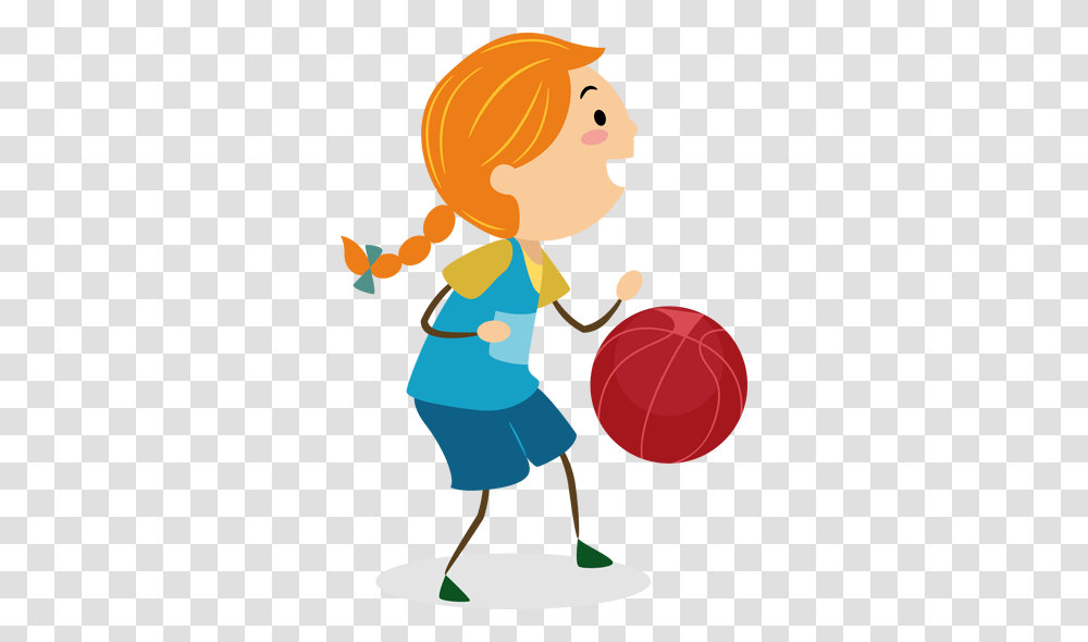 Girl Playing Basketball Kids Decal, Poster, Plot Transparent Png