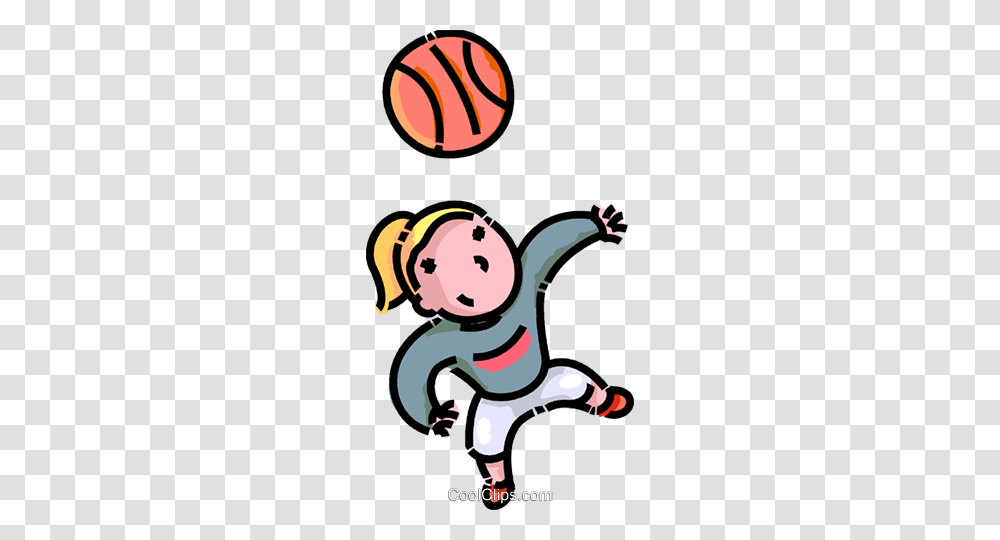 Girl Playing Basketball Royalty Free Vector Clip Art Illustration, Outdoors, Sport, Sports, Hand Transparent Png
