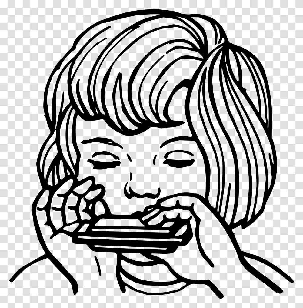 Girl Playing Harmonica Icons, Gray, World Of Warcraft Transparent Png