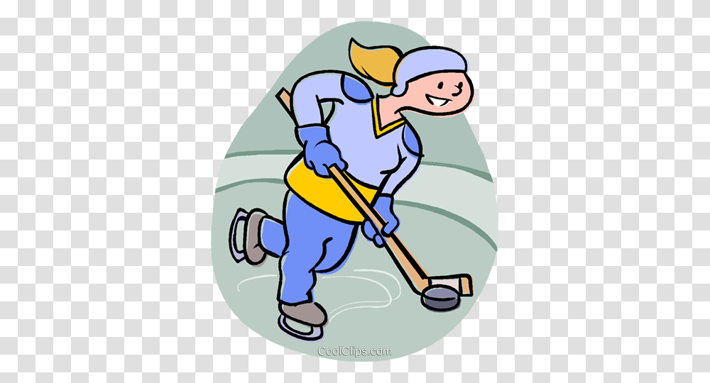 Girl Playing Hockey Royalty Free Vector Clip Art Illustration, Cleaning, Curling, Sport, Sports Transparent Png