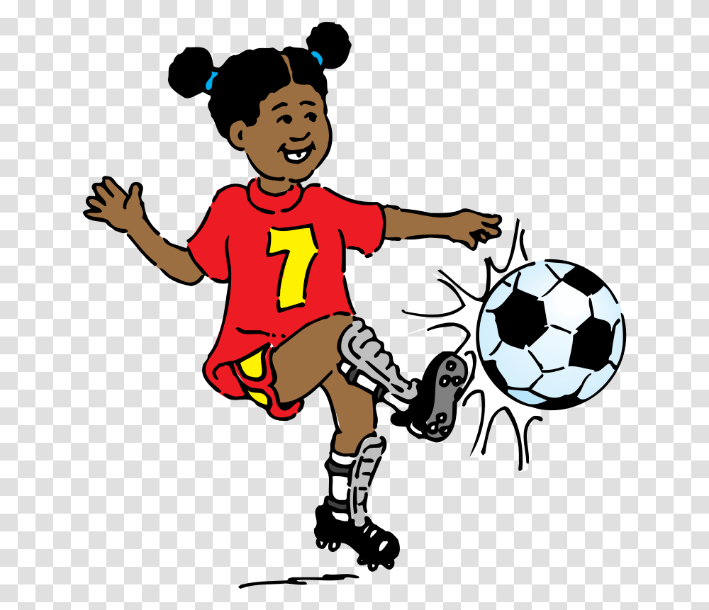 Girl Playing Soccer Svg Clip Arts Kicking A Ball Clipart, Person, People, Soccer Ball, Football Transparent Png