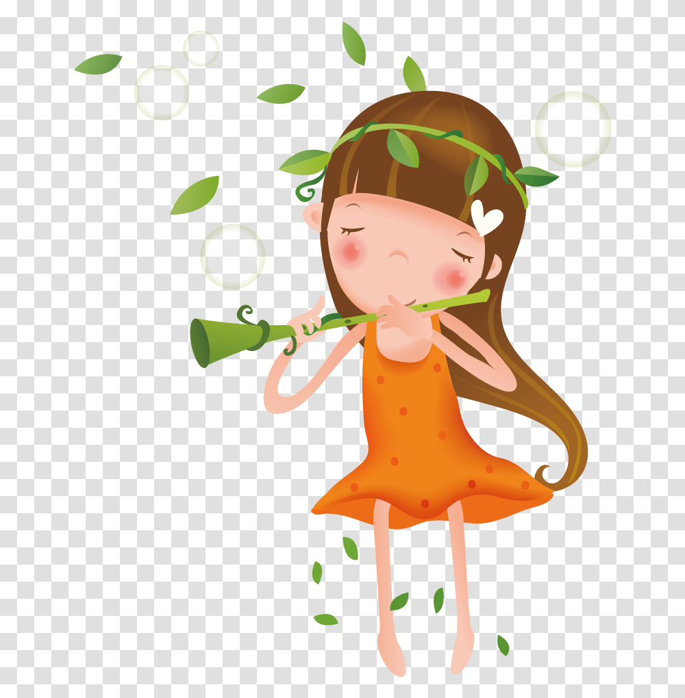 Girl Playing The Transprent Clipart Play Flute, Juggling, Food, Toy, Sport Transparent Png