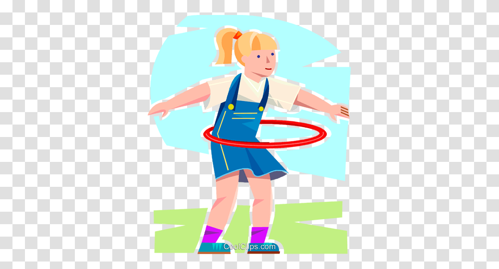 Girl Playing With A Hula Hoop Royalty Free Vector Clip Art, Toy Transparent Png