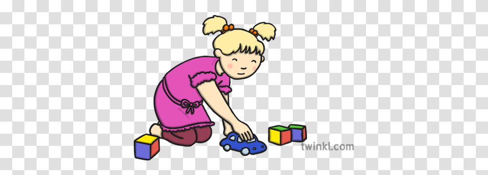 Girl Playing With Toy Car Illustration Twinkl Toy Car Twinkl, Female Transparent Png