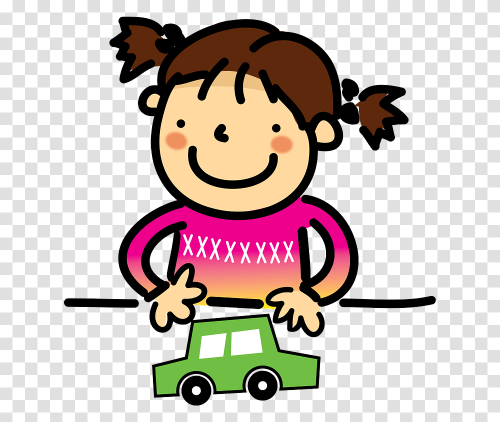 Girl Plays With A Toy Car Clipart Free Download Girl With Toy Car Clipart, Graphics, Poster, Advertisement, Text Transparent Png