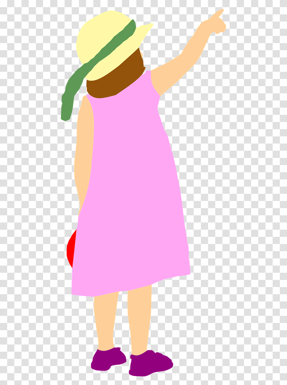 Girl Pointing Dress Clipart Download, Apparel, Person, Human Transparent Png