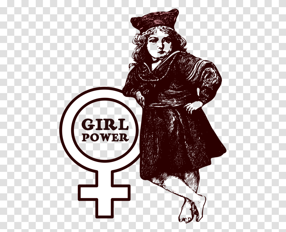 Girl Power Symbol Power Girl, Person, Human, Brass Section, Musical Instrument Transparent Png