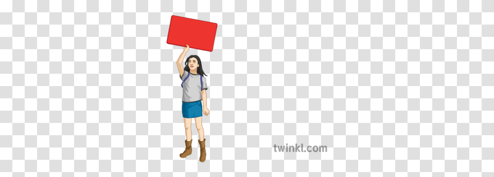 Girl Protesting Holding Placard Sign Protest Full Length People Holding A Sign Protest, Person, Human, Clothing, Apparel Transparent Png