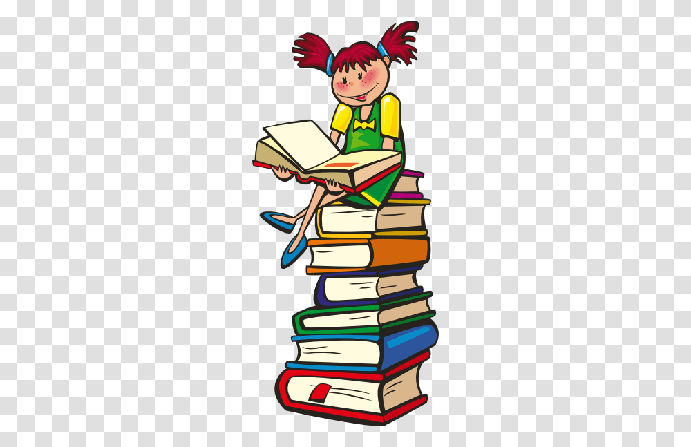 Girl Reading Clip Art Clip Art, Book, Toy, Indoors, Library Transparent Png