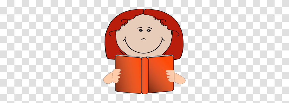 Girl Reading Clipart, Book Transparent Png