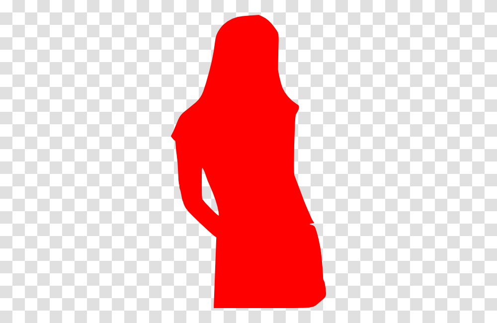 Girl Red Silhouette Clip Art, Apparel, Tank Top Transparent Png