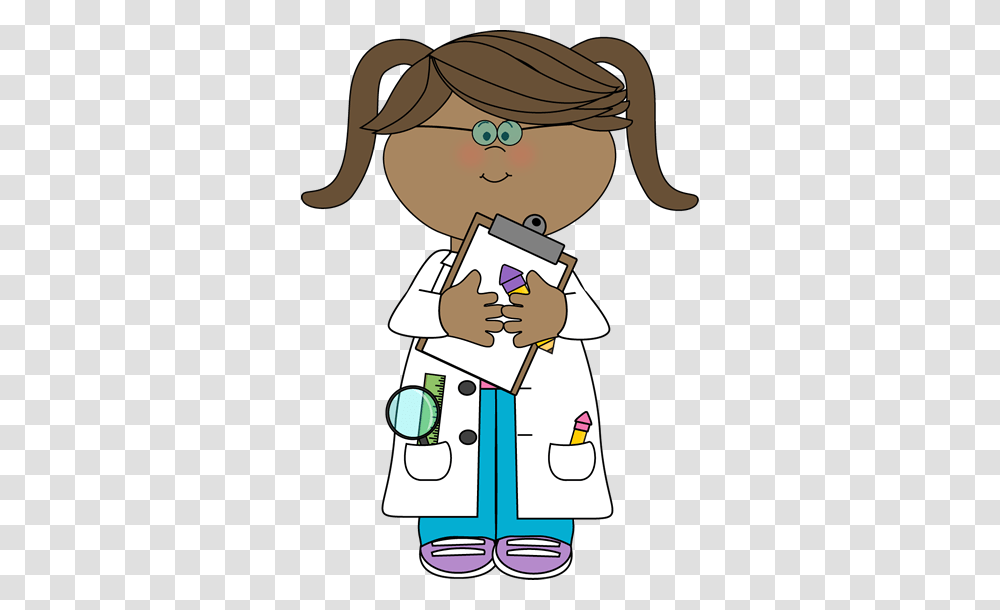 Girl Scientist With Clipboard, Photography, Nurse, Smelling Transparent Png