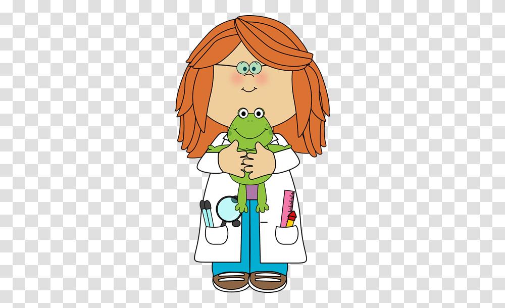 Girl Scientist With Frog, Doctor, Elf Transparent Png