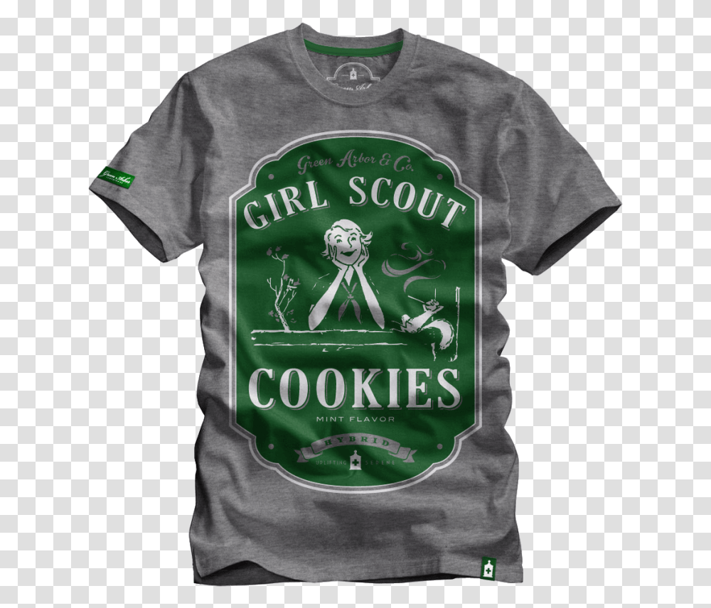 Girl Scout Cookies Weed Strain Shirts, Apparel, T-Shirt, Sleeve Transparent Png