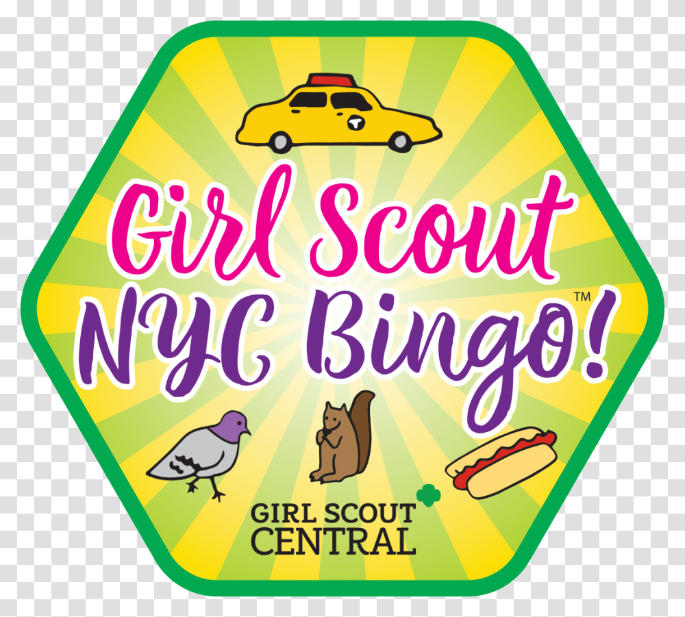 Girl Scout Nyc Bingo, Bird, Label, Flyer Transparent Png