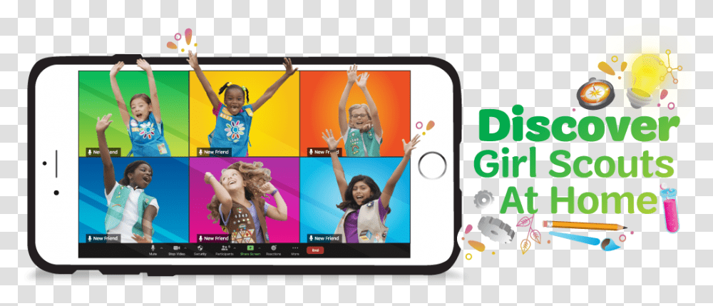 Girl Scouts Display Device, Person, Monitor, Screen, Electronics Transparent Png