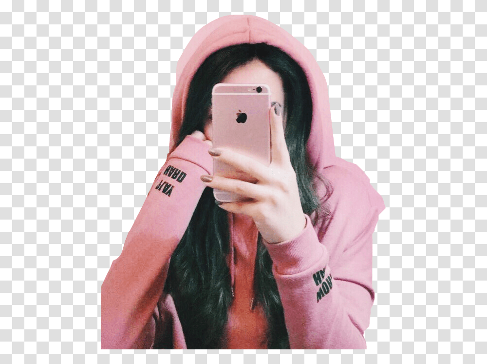 Girl Selfie Girl Selfie Pink Aesthetic, Mobile Phone, Electronics, Cell Phone, Person Transparent Png
