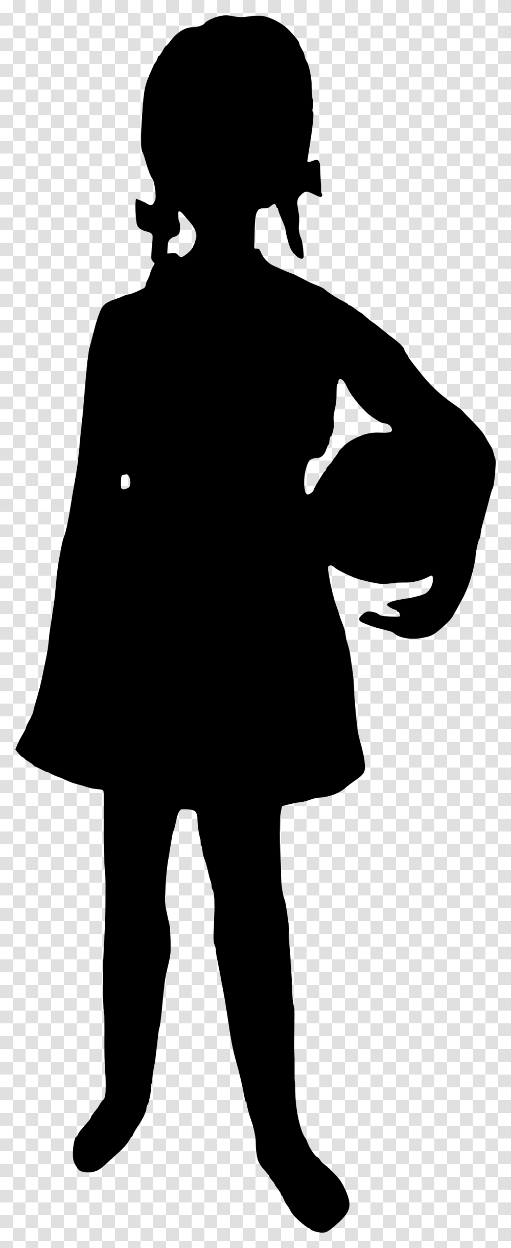 Girl Silhouette Little Girl Silhouette, Apparel, Sleeve, Person Transparent Png