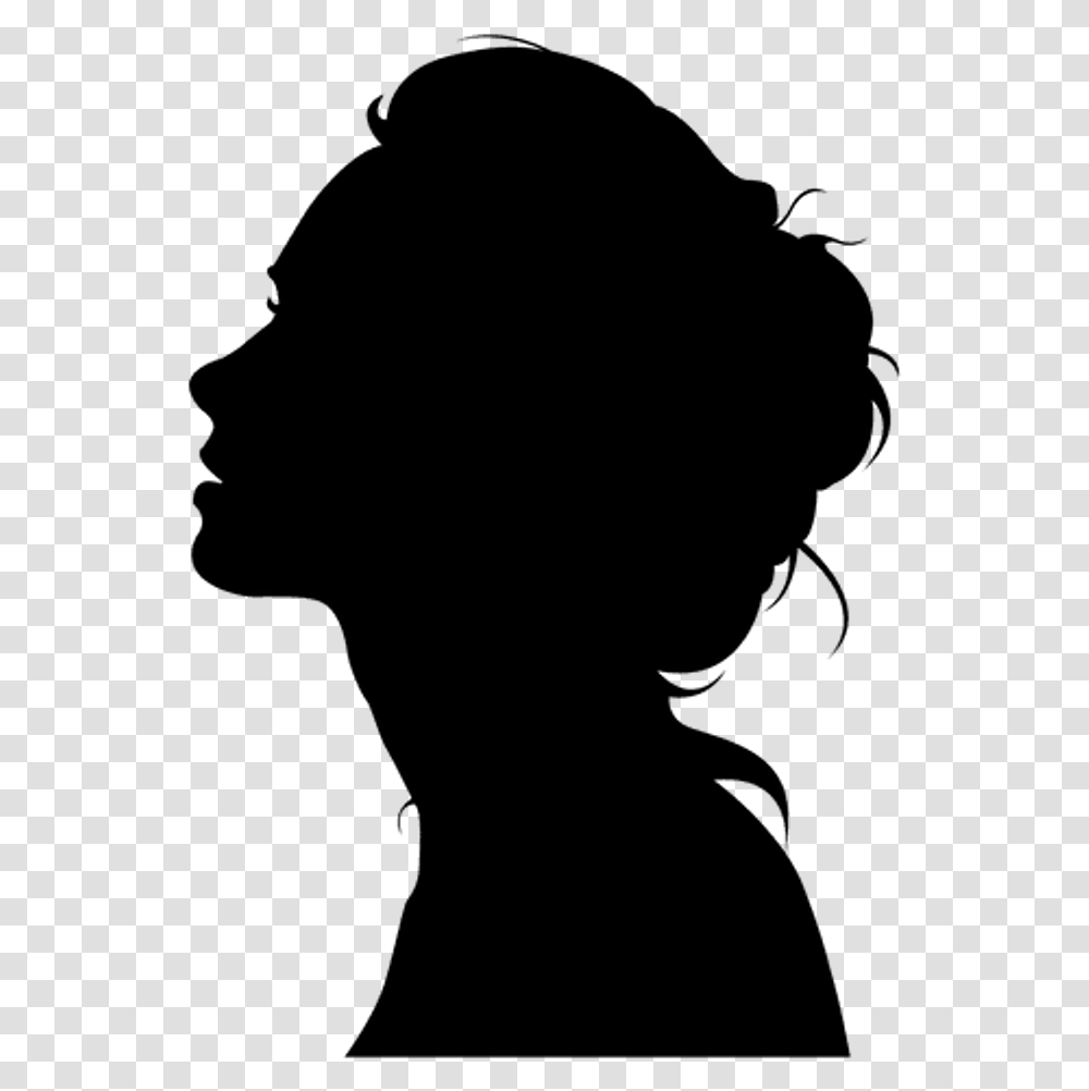 Girl Silhouette Long Hair Girl Silhouette, Gray, World Of Warcraft Transparent Png