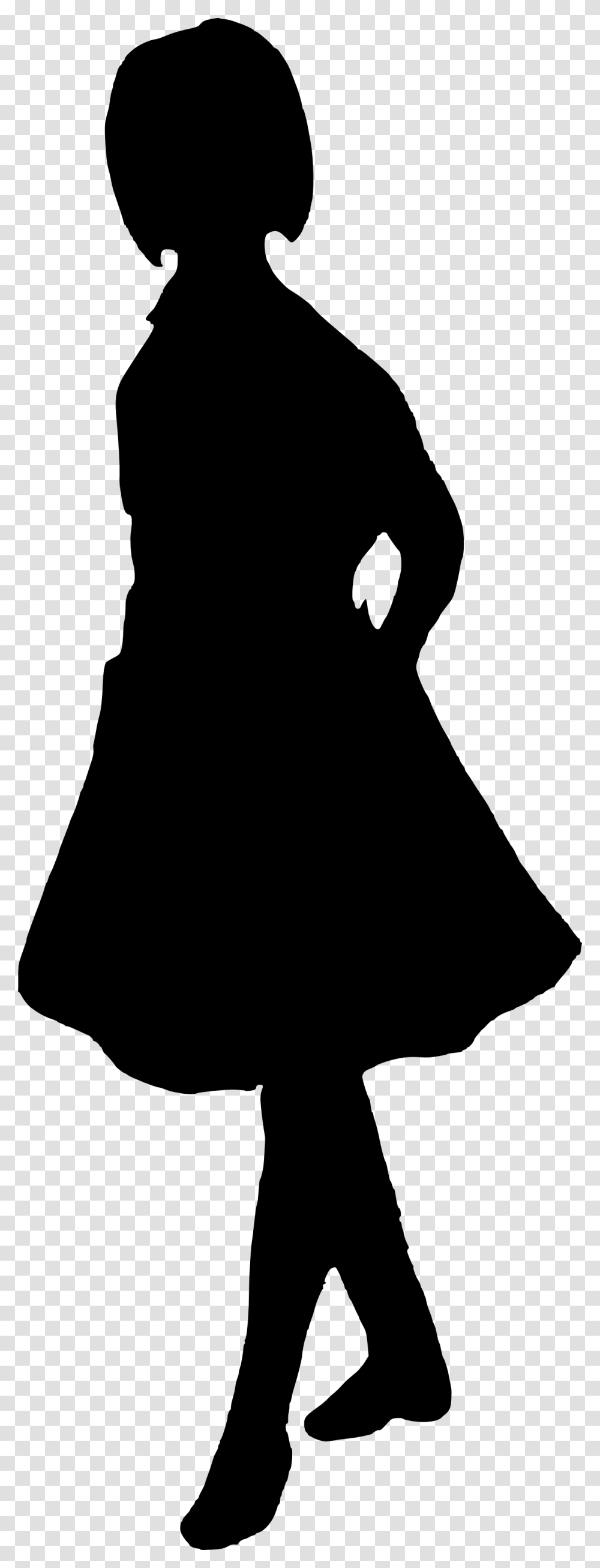 Girl Silhouette With Background, Apparel, Person, Human Transparent Png