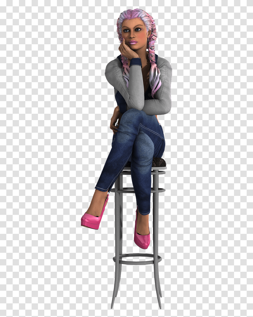 Girl Sitting With Legs Crossed, Pants, Apparel, Jeans Transparent Png