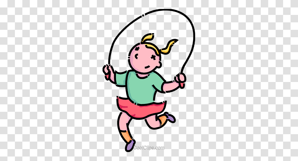 Girl Skipping Rope Royalty Free Vector Clip Art Illustration, Whip Transparent Png