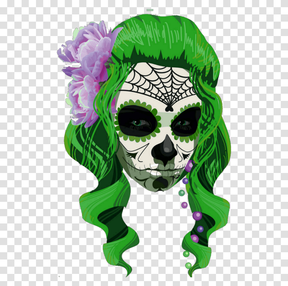 Girl Skull Clipart Dibujo Imagenes De Catrinas, Parade, Carnival, Crowd, Person Transparent Png