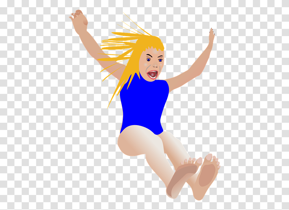 Girl Slide Swimming Pool Person On A Slide, Leisure Activities, Dance Pose, Female, Costume Transparent Png