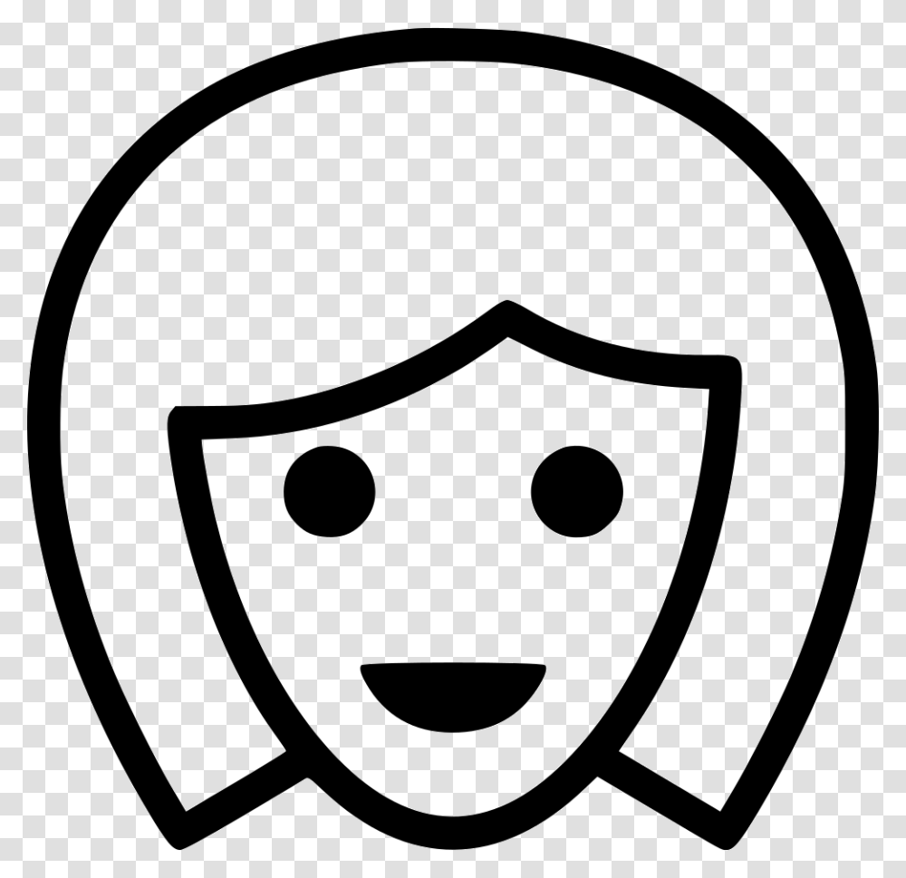 Girl Smiley, Stencil, Label Transparent Png