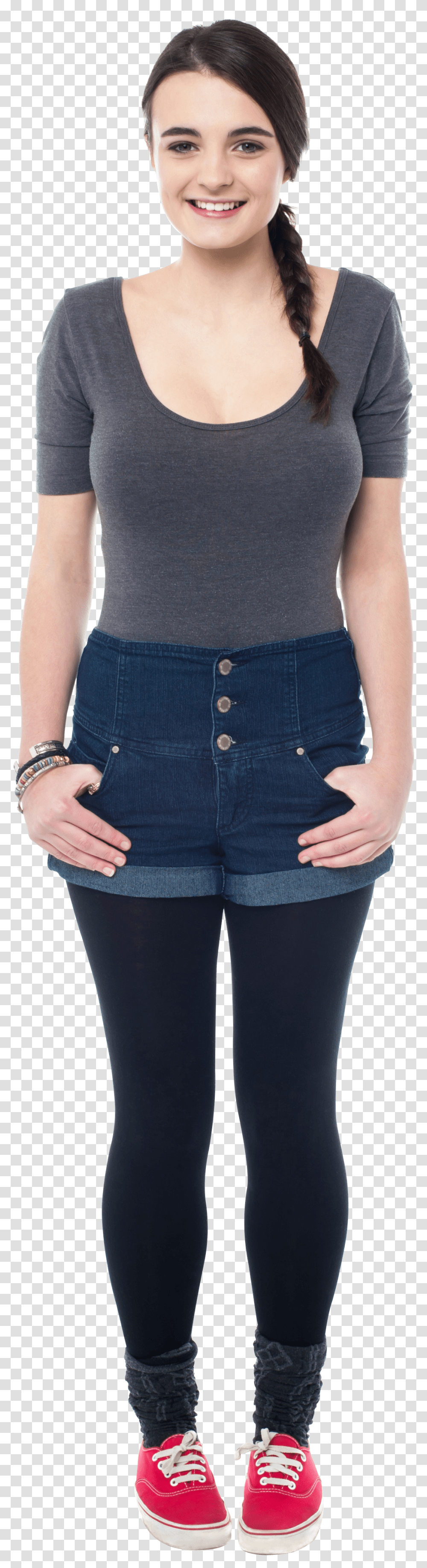 Girl Standing Download Clothing, Apparel, Pants, Shorts, Person Transparent Png
