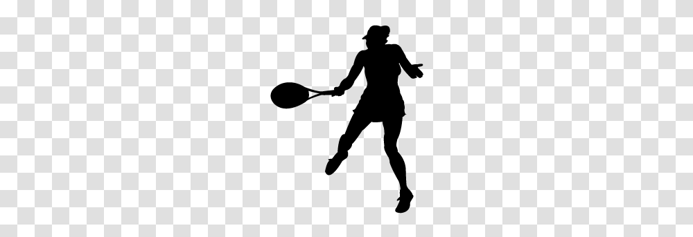 Girl Tennis Silhouette Clipart, Gray, World Of Warcraft Transparent Png