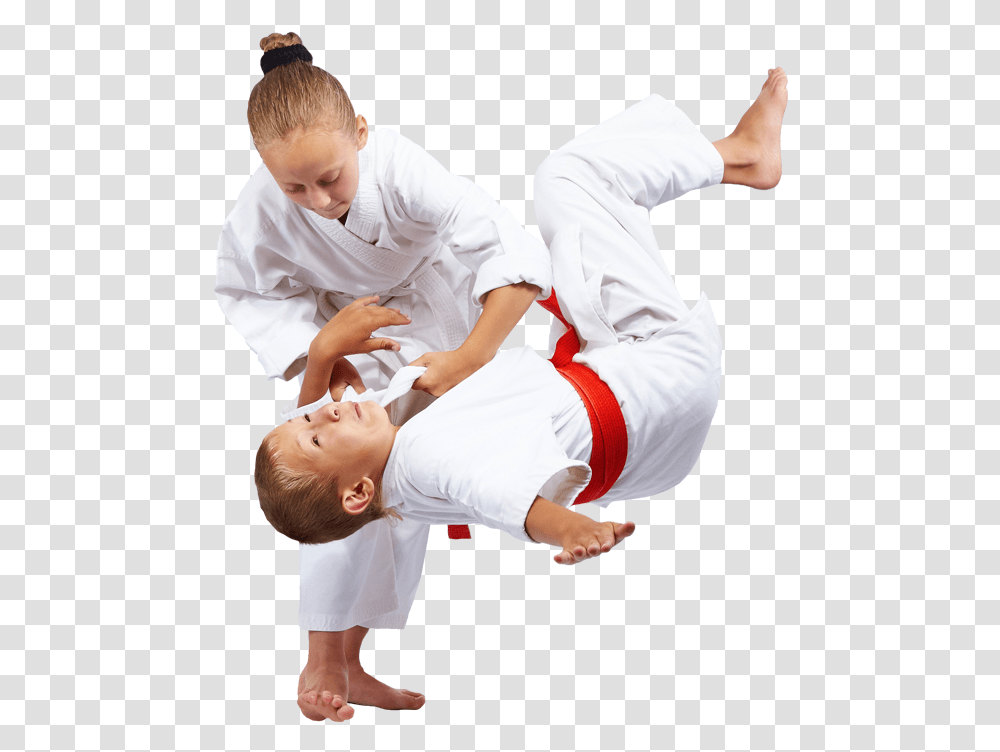 Girl Throwing A Boy To The Ground Judo Kids, Martial Arts, Sport, Person, Human Transparent Png