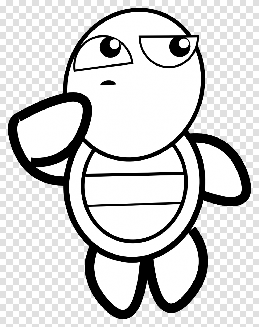 Girl Turtle Clipart Black And White Black And White Boy Turtle, Invertebrate, Animal, Insect, Stencil Transparent Png