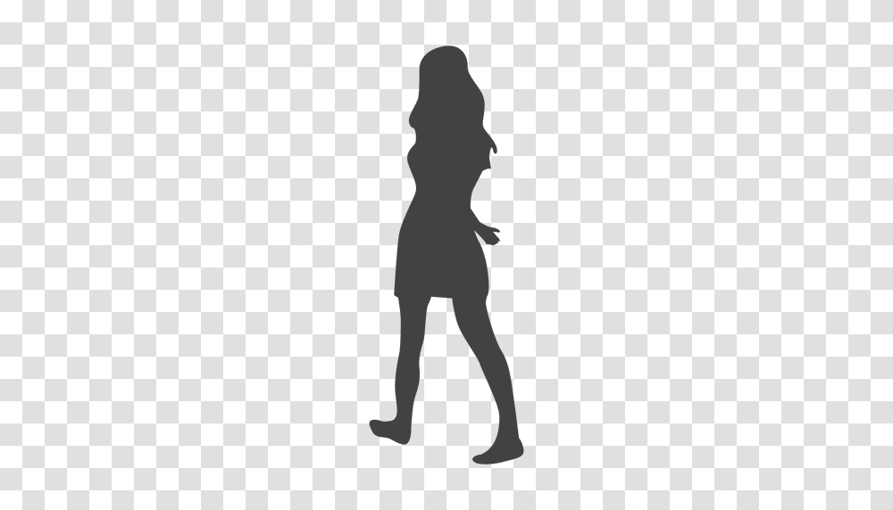 Girl Walking Barefoot Silhouette, Person, Light, Word, Back Transparent Png