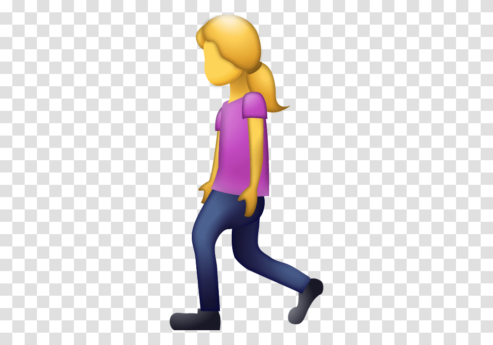 Girl Walking Emoji, Toy, Pants, Standing Transparent Png