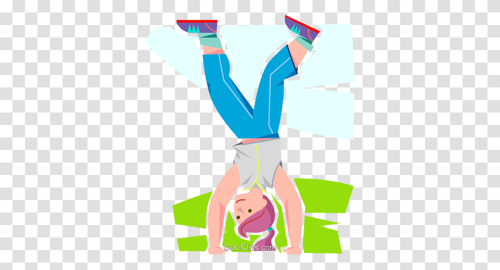Girl Walking On Her Hands Royalty Free Vector Clip Art, Acrobatic, Advertisement, Poster, Gymnastics Transparent Png