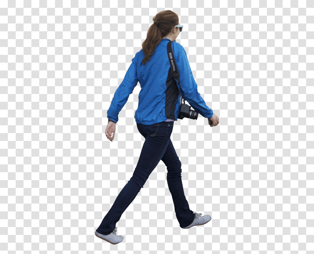 Girl Walking With Camera Render People Walking, Clothing, Sleeve, Long Sleeve, Person Transparent Png